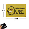 Funny Cat Face PVC Morale Patch with Hook-and-Loop Backing