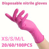 Pink Nitrile Disposable Gloves – Latex-Free, Waterproof, Multi-Purpose Cleaning & Household Protection