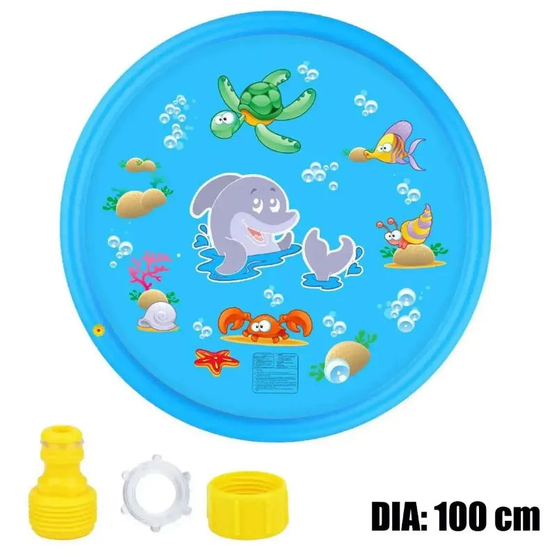 Inflatable Round Water Splash Mat for Kids