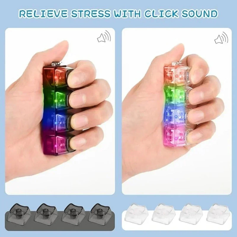 Mini LED Keyboard Fidget Keychain