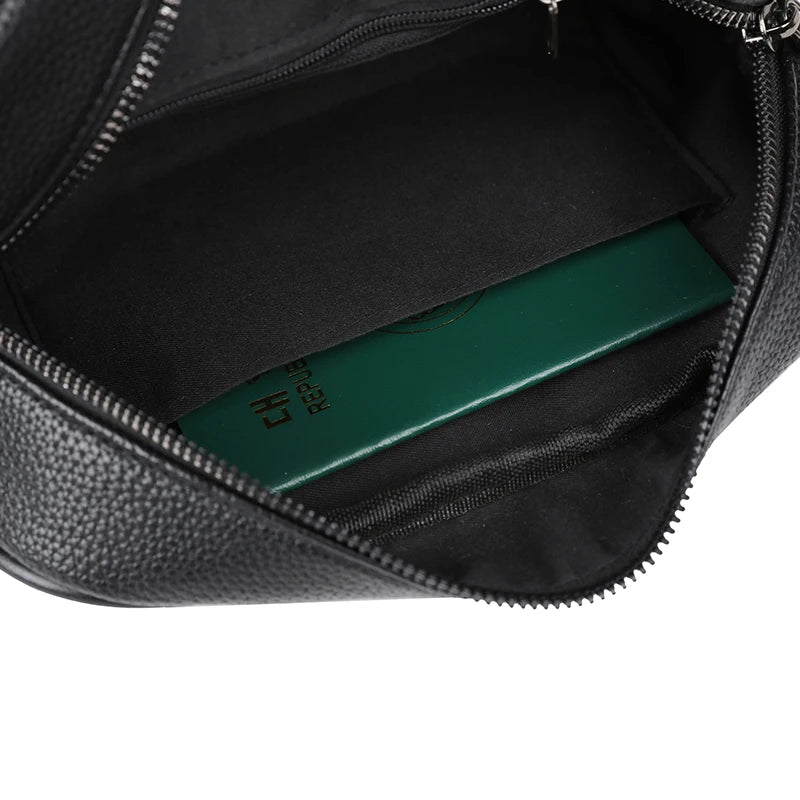 Men's PU Leather Casual Crossbody Clutch Bag