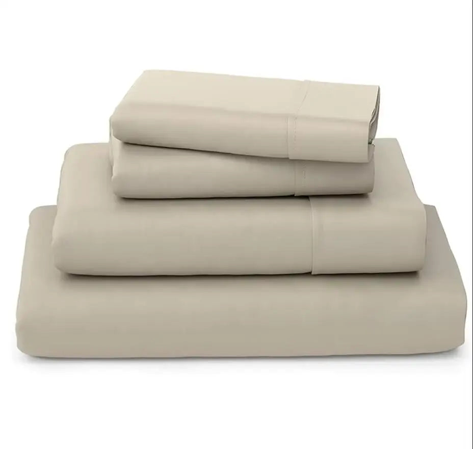 100% Bamboo Bed Sheet Set with Deep Pocket Fitted Sheet