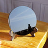 Natural Black Obsidian Scrying Mirror with Display Stand