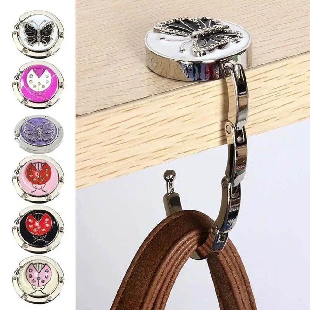 Folding Butterfly Pattern Purse Hook for Bags