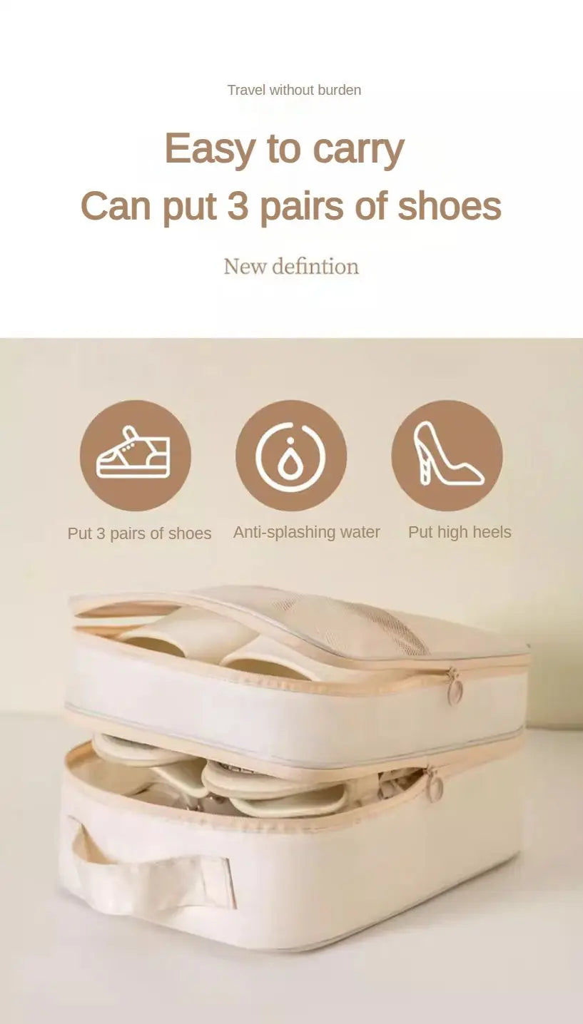 Waterproof Travel Shoe Storage Bag with Mesh Window