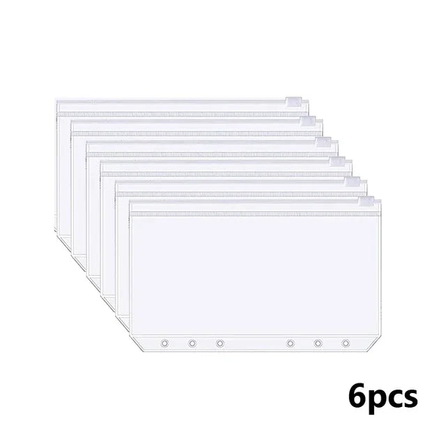 A6 PU Leather Budget Binder with Cash Envelope Organizer