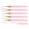 A set of five professional nail art liner brushes in various sizes and a long brush.