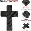 Black zinc alloy 3D relief USA flag cross emblem for car
