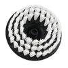 Black drill brush cleaning set with multiple white bristles for tile, bathroom, and car cleaning