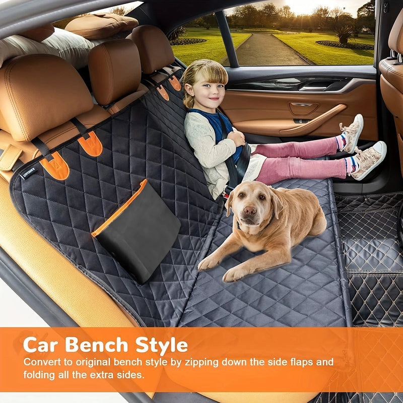Heavy-Duty Dog Car Seat Cover with Hammock Design