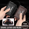 Genuine Leather Car License Card Holder