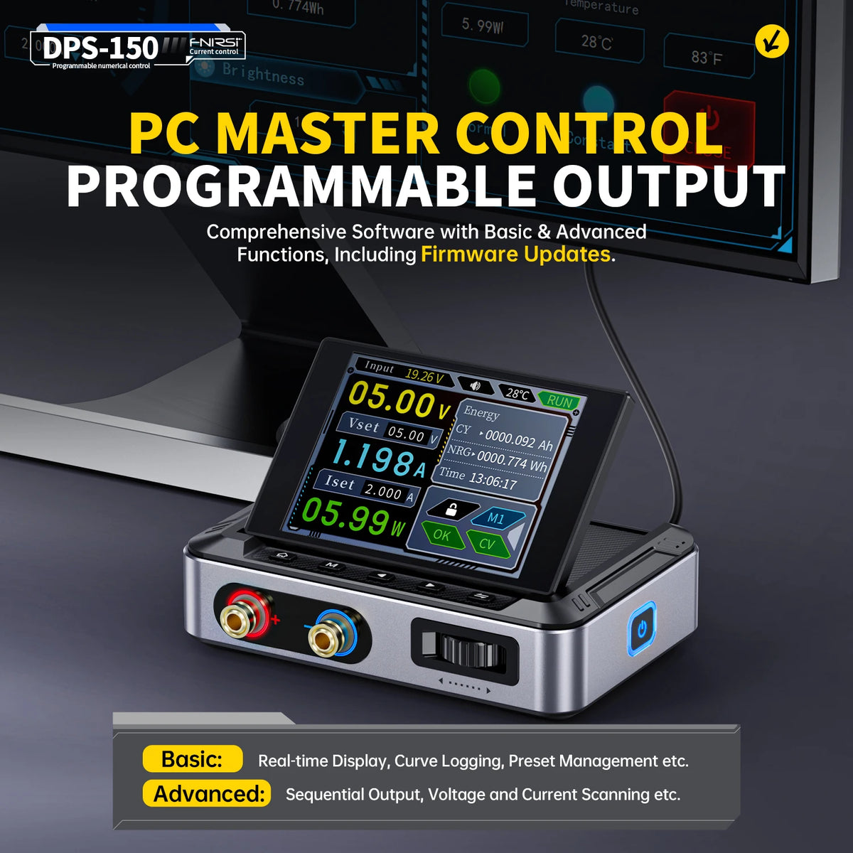 Portable 30V 5A Adjustable DC Power Supply with Digital Display