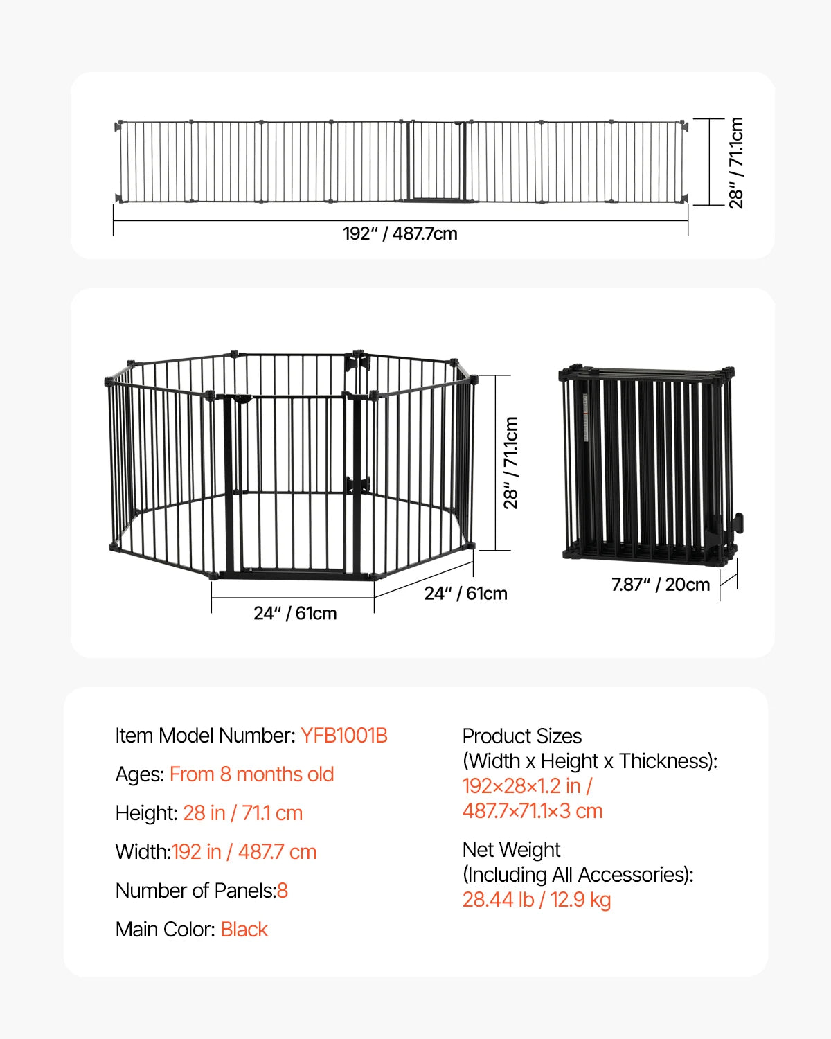 Walk-Through Safety Gate for Babies and Pets