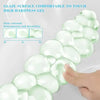 A close-up of a set of translucent, cloud-shaped ergonomic wrist rests made of high-hardness gel.