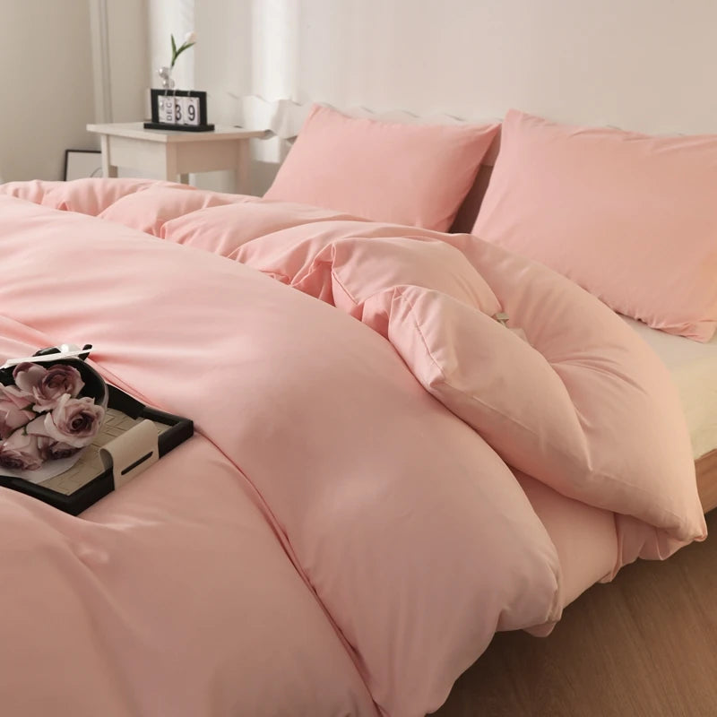 Washed Cotton Duvet Cover – Minimalist Solid Color Bedding