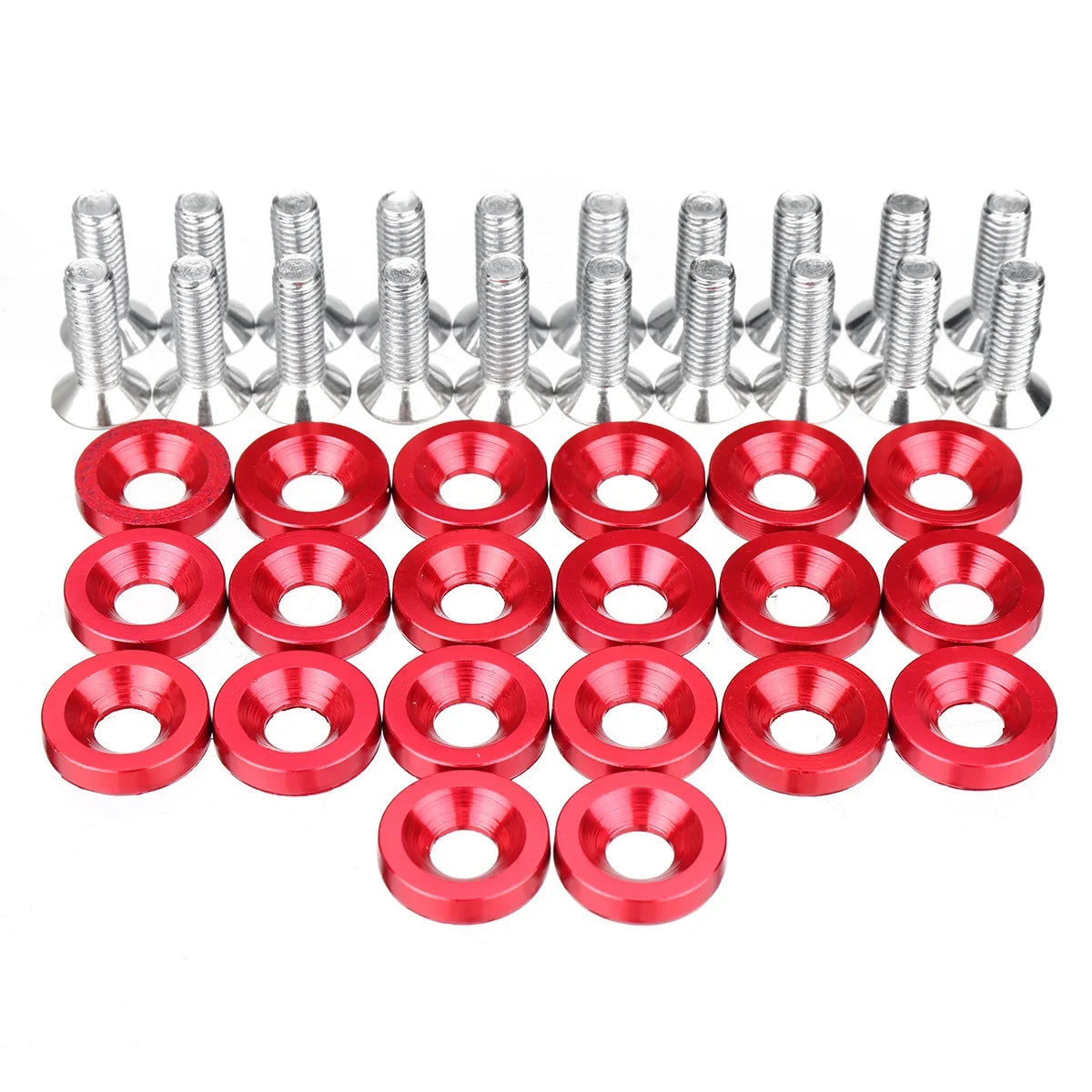CNC Aluminum Fender Washer & Bolt Kit (M6) for Car Customization