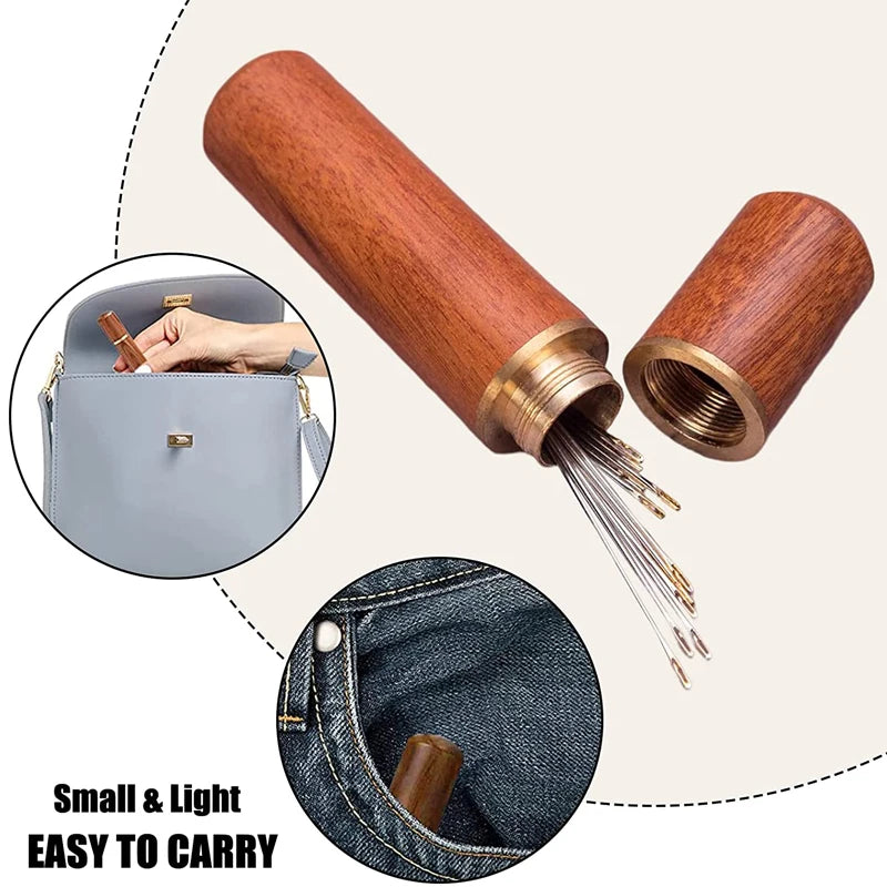 Easy-Threading Stainless Steel Sewing Needles Set (30-Pack)