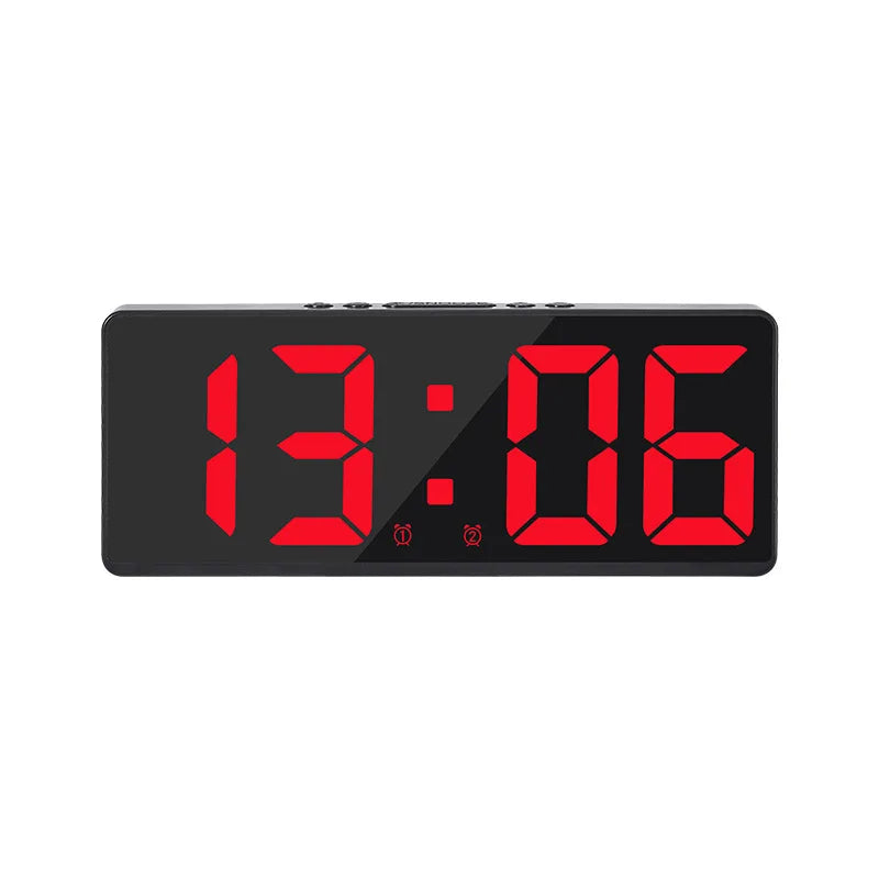 Modern LED Alarm Clock with Voice Control and Night Mode
