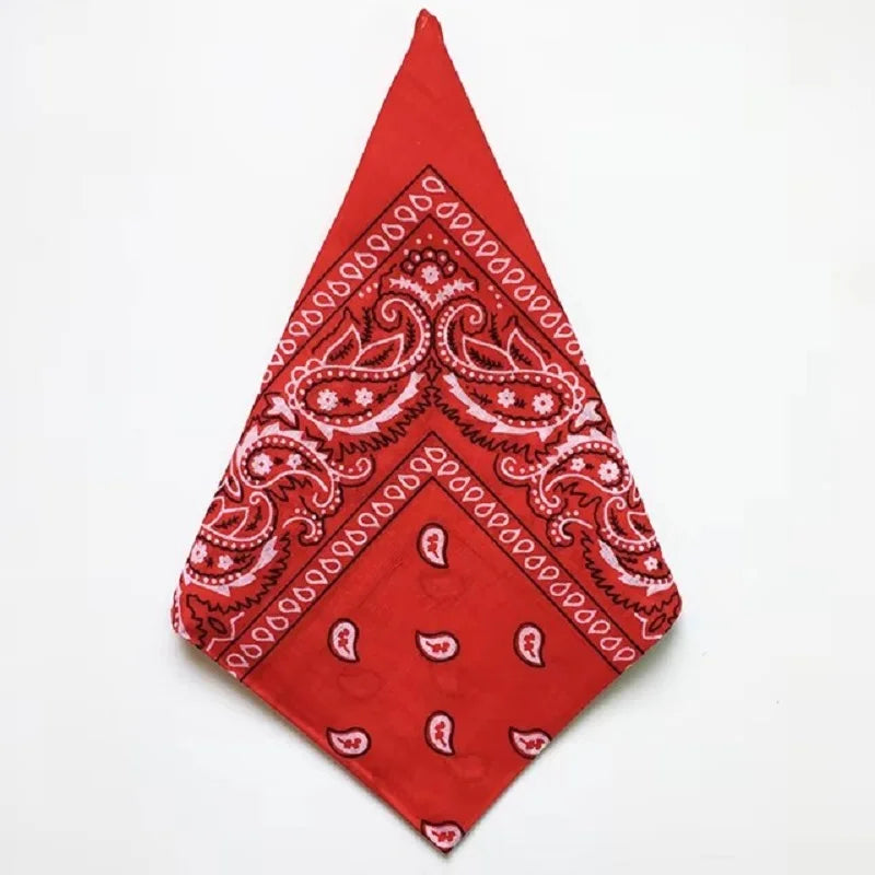 Paisley Bandana Square Scarf – 55cm Cotton Blend for Men and Women