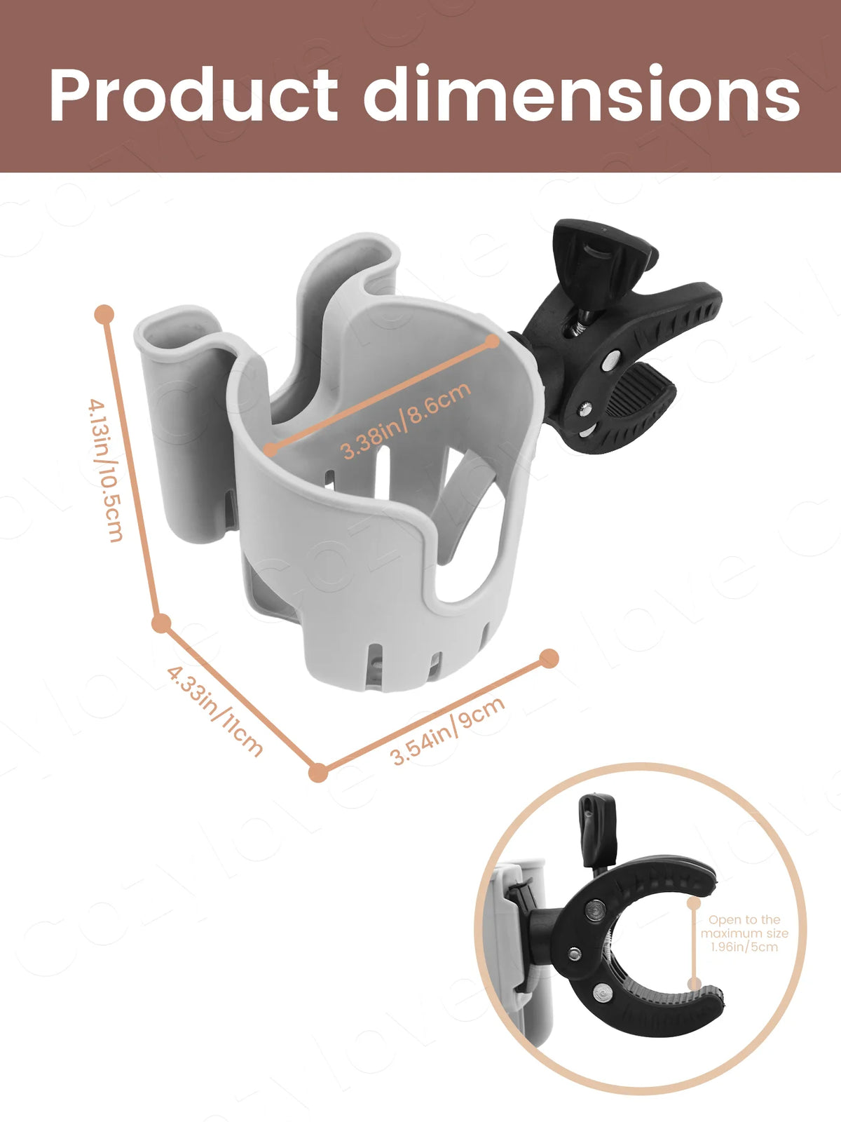 2-in-1 Stroller & Bike Cup Holder with Phone Slot