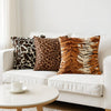 Leopard Print Throw Pillow Covers (Set of 2)