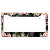 Floral Aluminum License Plate Frame with Slim Design