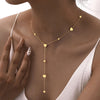 Y-Lariat Layered Gold Necklace