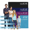 A display of various sized custom photo blankets and picnic mats for adults, children, and babies.