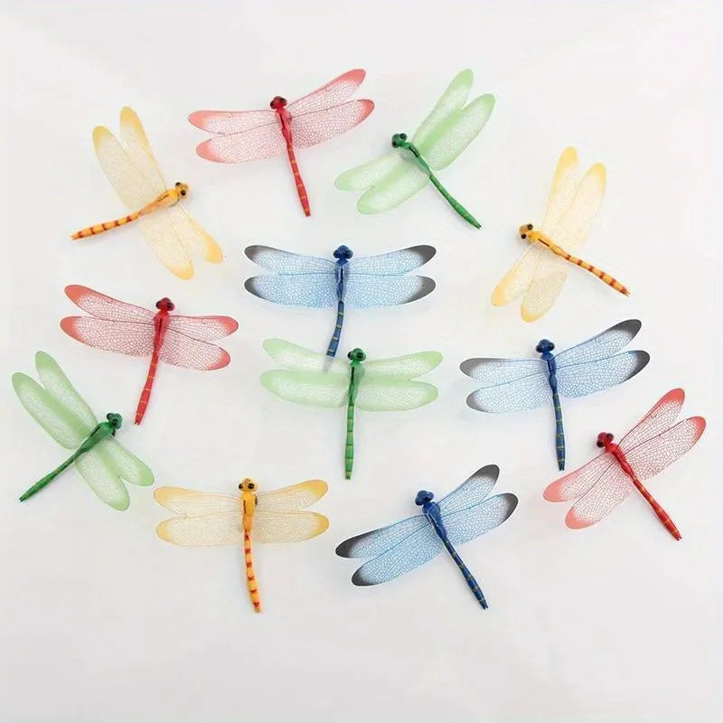 Colorful 3D Dragonfly Garden Decorations