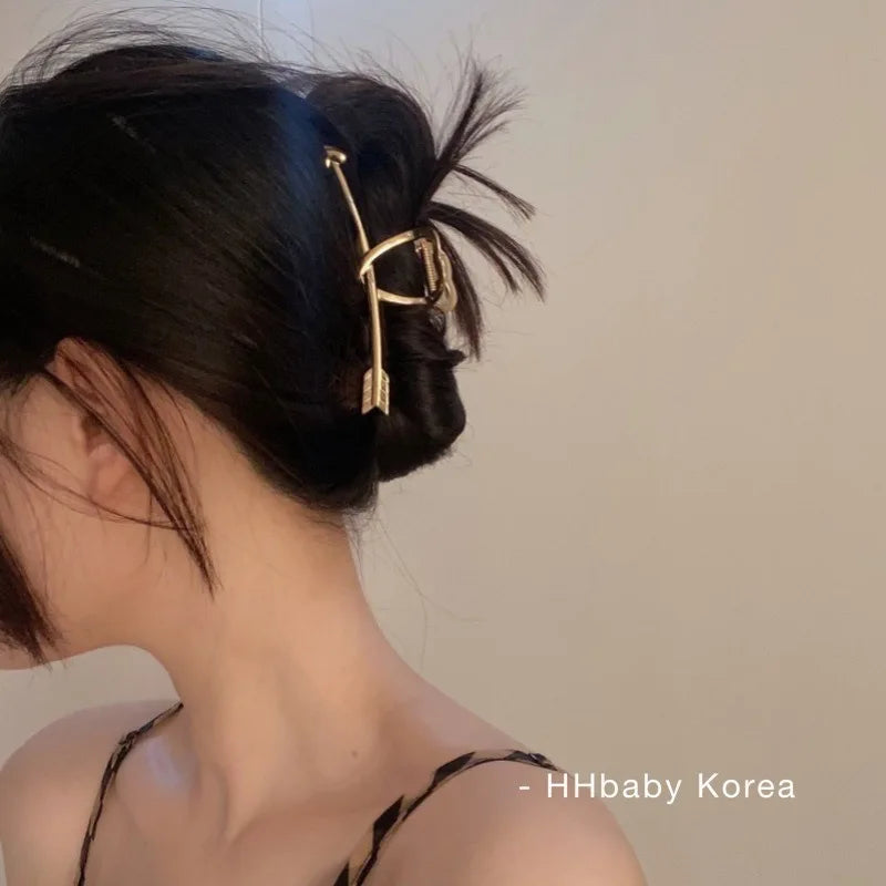 Gold S-Shaped Metal Hair Claw