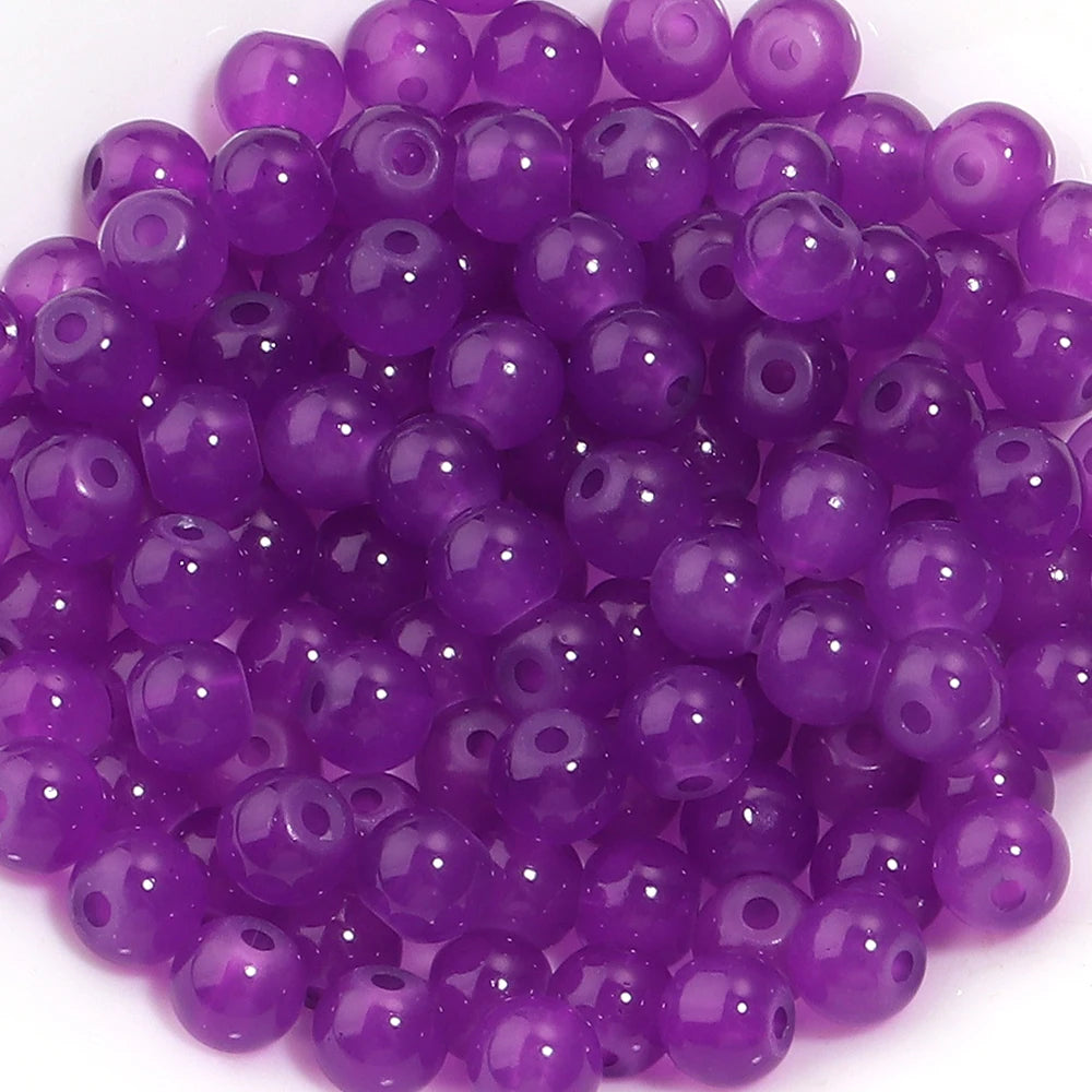 Colorful Round Glass Beads for Jewelry Making