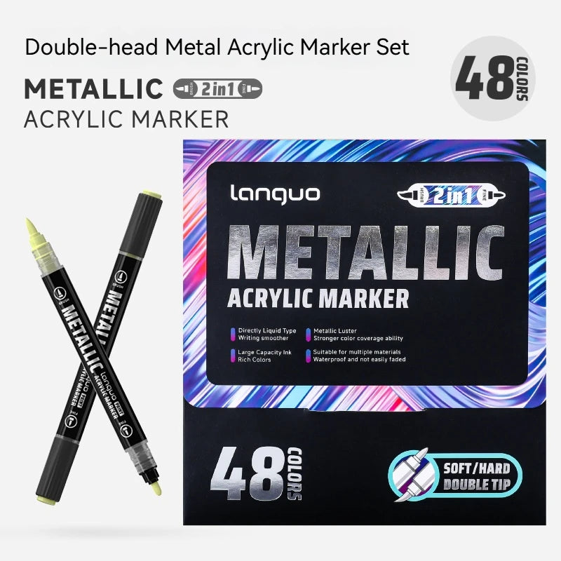 Dual-Tip Acrylic Paint Marker Set