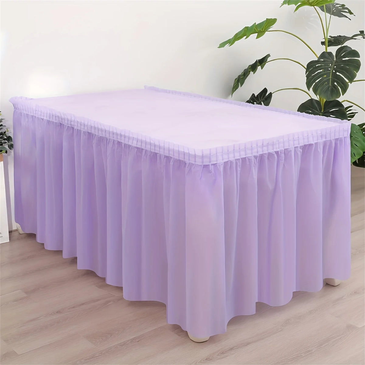 Disposable Rectangular Tablecloth Set with Matching Skirting
