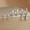 Dainty Square Hoop Earrings Set