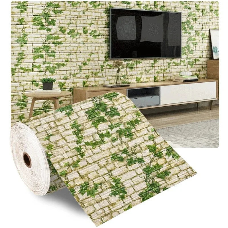 3D Self-Adhesive Brick Wall Panels