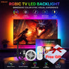 An RGBIC TV LED backlight with camera sync and USB power, demonstrating immersive color sync visual experience.