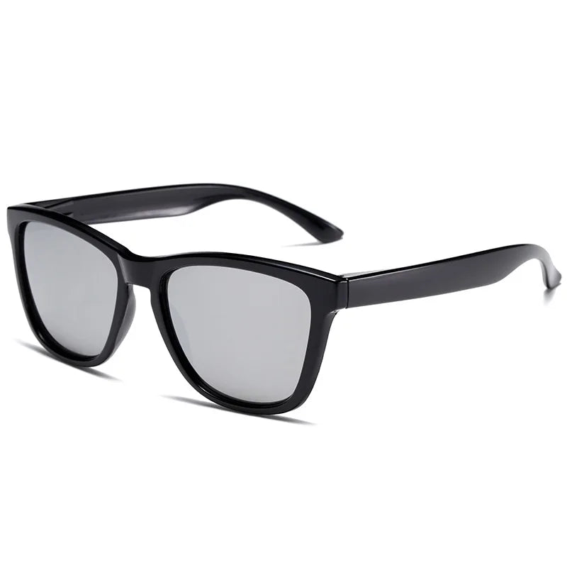 Retro Clear Frame Sunglasses with UV400 Protection