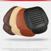 A set of five brown and black PU leather car seat covers displayed together.