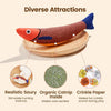 Interactive Fish Catnip Plush Toy with Squeaker