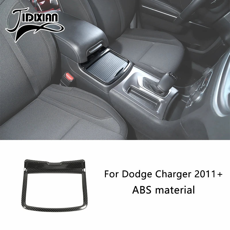 Carbon fiber interior trim kit for Dodge Charger featuring ABS material
