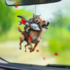 Realistic Cat Car Rearview Mirror Pendant