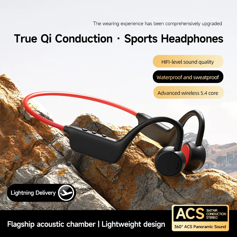 Open-Ear Bluetooth Headphones with Ear Hook Design