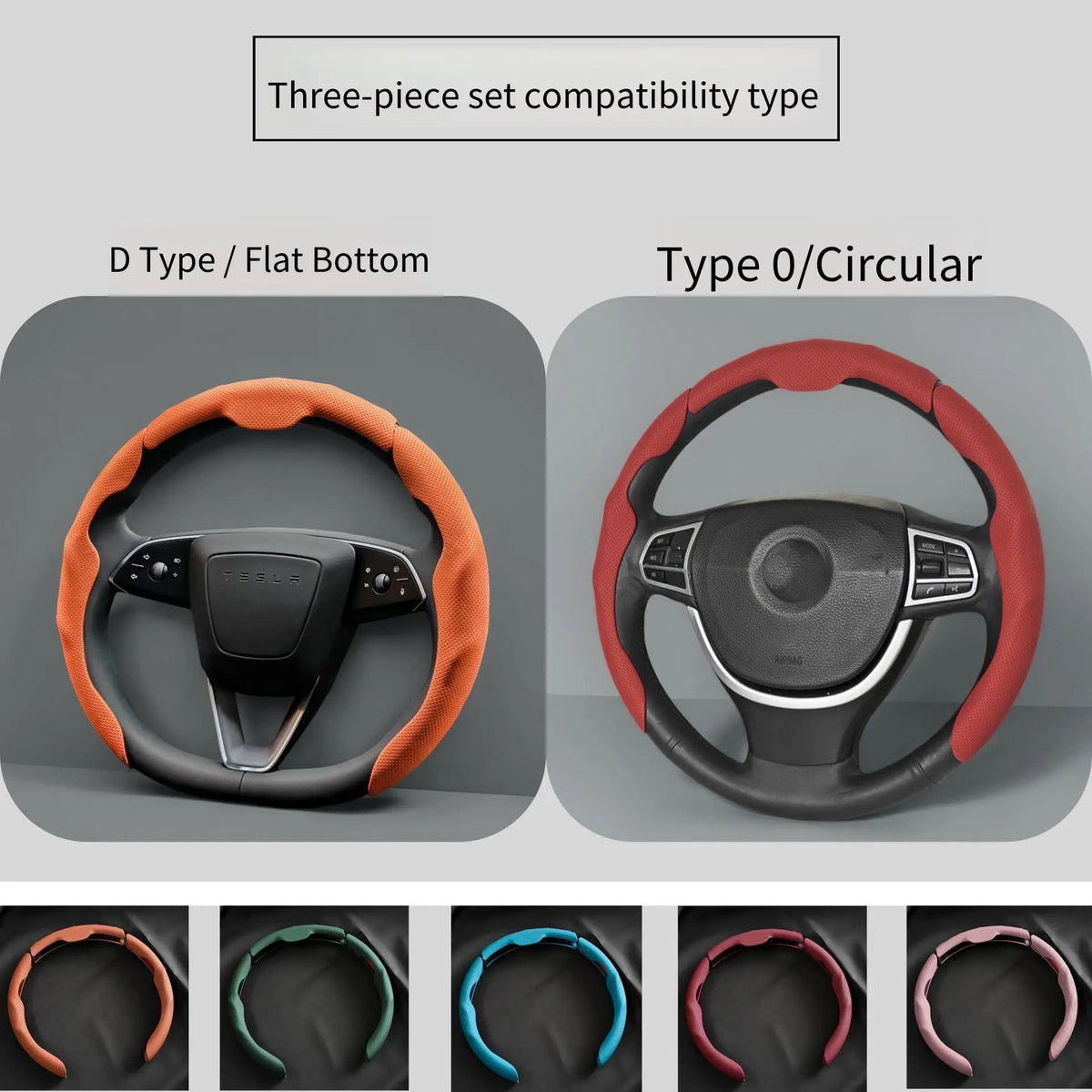 Perforated Leather Car Steering Wheel Cover