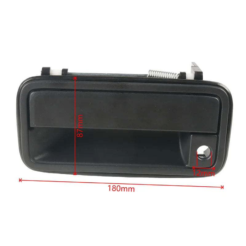 Black front exterior door handles for Chevy, GMC, and Cadillac trucks and SUVs.
