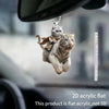 Realistic Cat Car Rearview Mirror Pendant