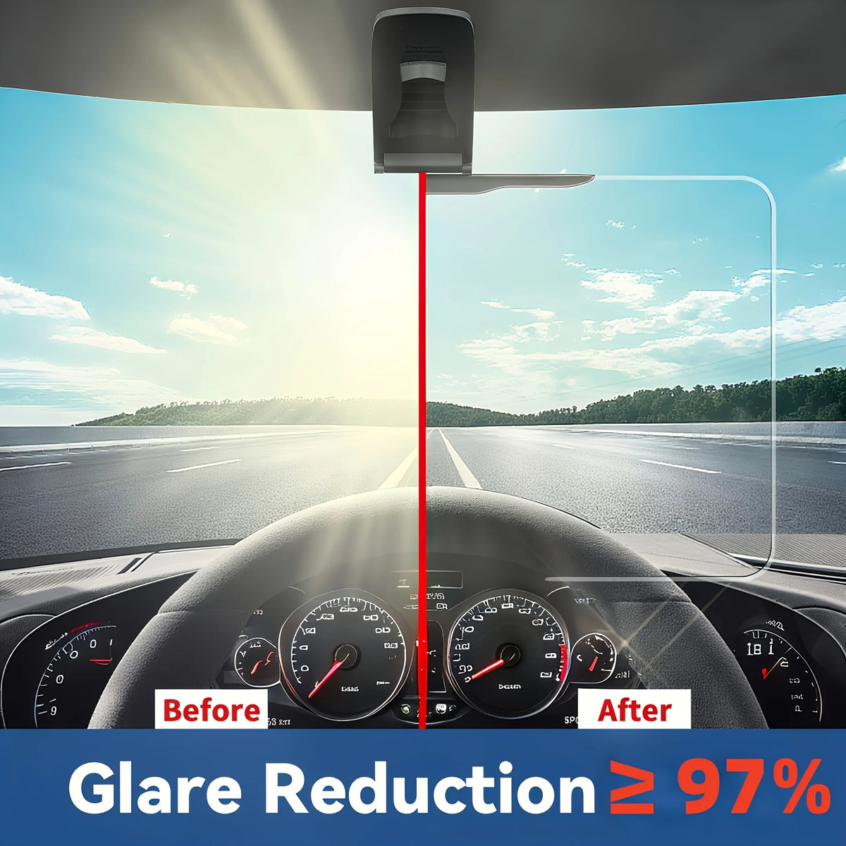 Car Sunshade Glasses – Anti-Glare Day & Night Driving Visor