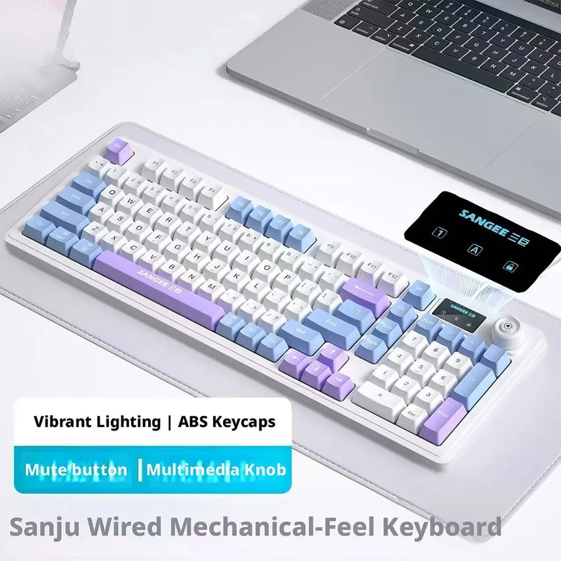 Compact 98-Key Wired Keyboard with RGB Lighting