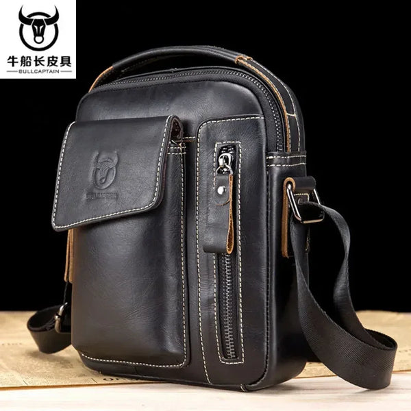 Genuine Leather Crossbody Bag for Men