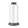 Spool of white heavy-duty nylon sewing thread for upholstery and denim
