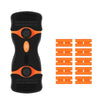 A black razor blade scraper tool with orange accents, showing the inside and outside of the blade.
